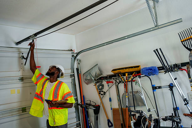 Professional Garage Door Panel Replacement technician working in Johnston, IA